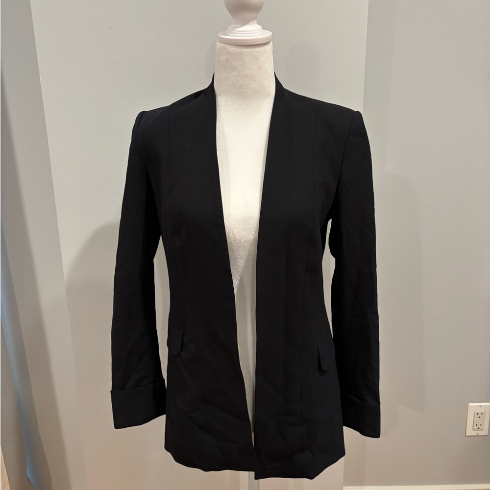 Theory Black Open-Front Blazer Jacket